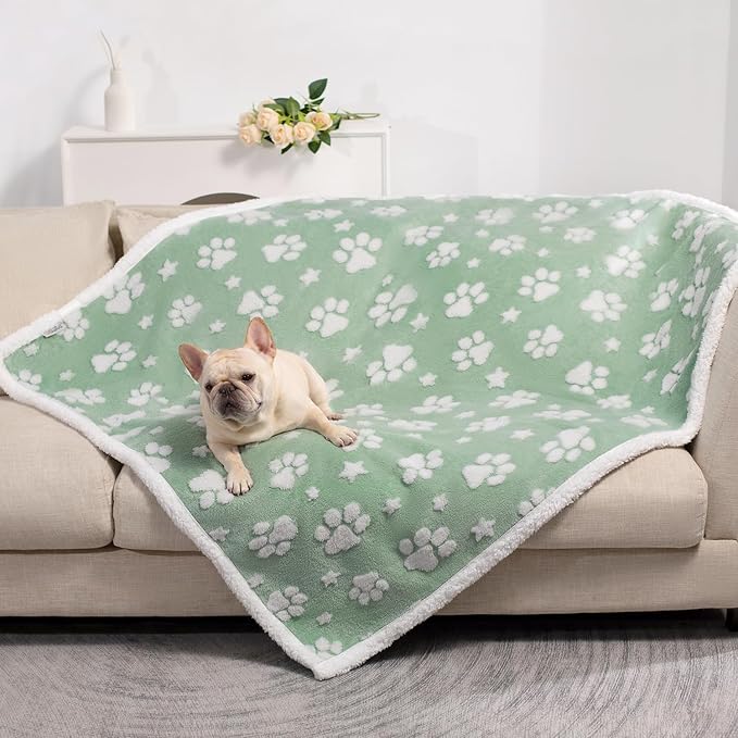 Waterproof Blanket for Dog Cat or Adult, Cute 3D Textured Paw Dog Blanket for - Image 6