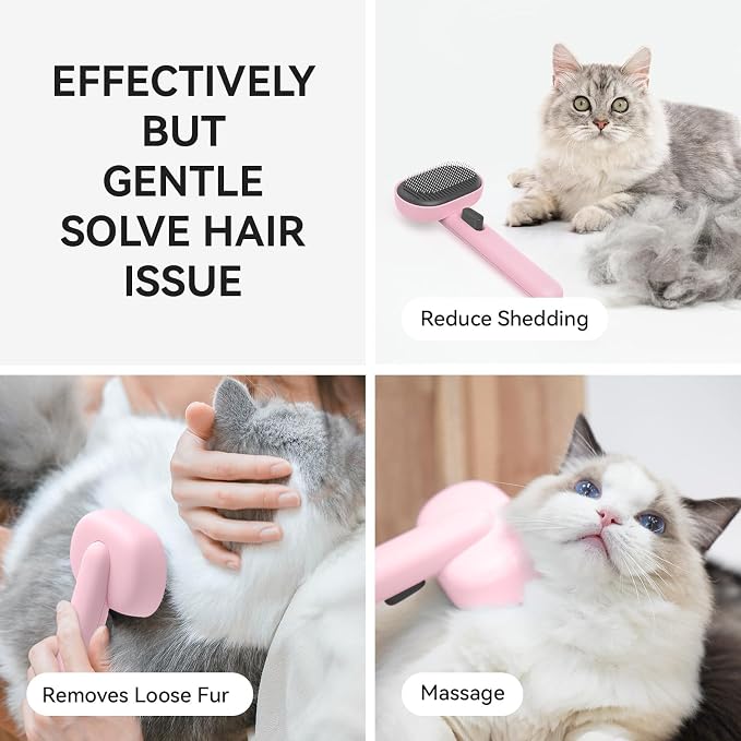 Aumuca Cat Brushes for Indoor Cats, Cat Hair Brush for Shedding, Cat Brush for - Image 2