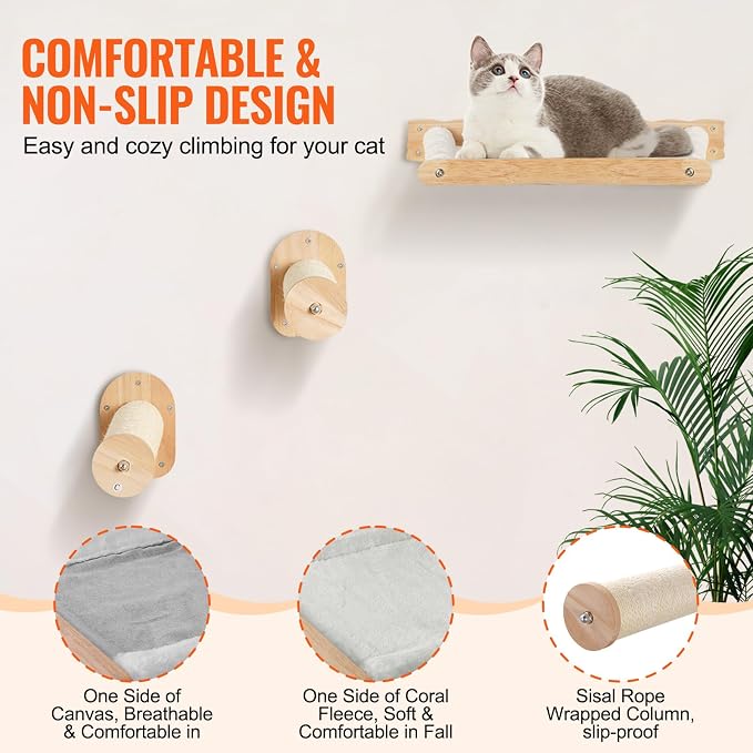 VEVOR Wall Mounted Cat Shelves, Perches - Image 5