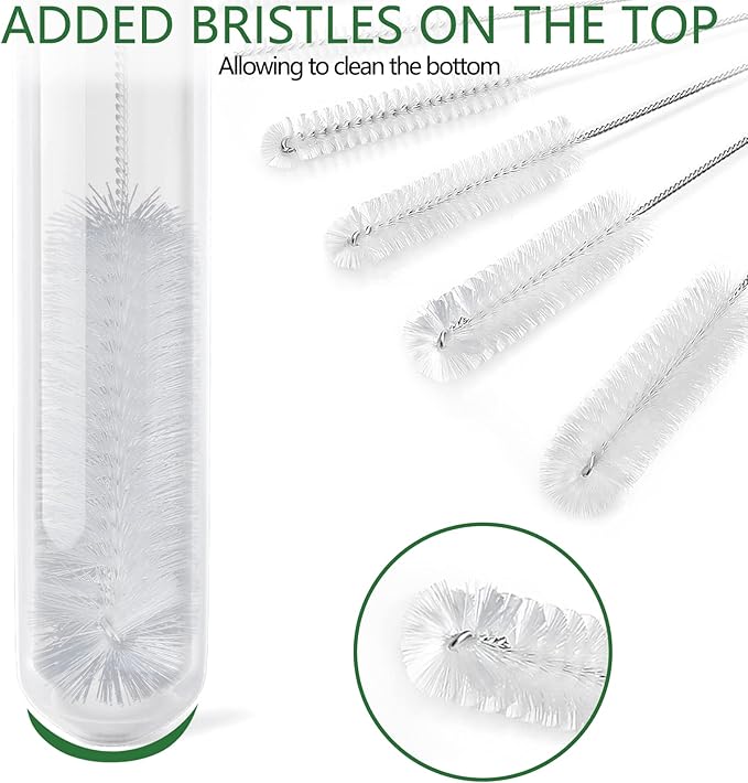 CiaraQ Bottle Cleaning Brushes, 9.8 Inch Nylon Tube Brush Set, Cleaner - Image 3