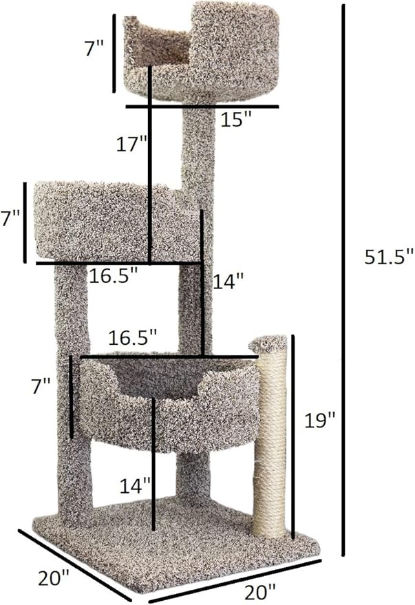 New Cat Condos Real Wood and Carpeted Cat Tree - Image 2