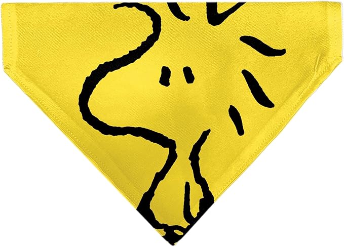 Peanuts Pet Bandana Peanuts Woodstock Pose Close Up Yellow Slip On Collar by Buckle-Down