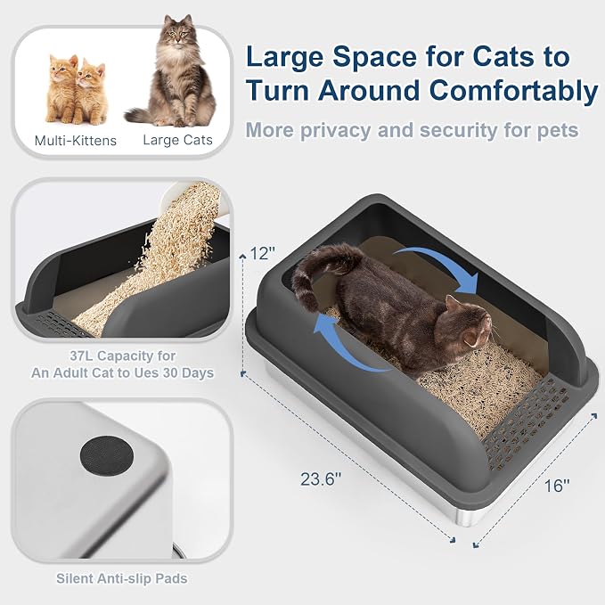 Stainless Steel Cat Litter Box - Image 4
