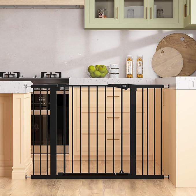 keny 29.7"-46" Baby Gate for Stairs, Auto Close Dog Gates for Doorways by keny