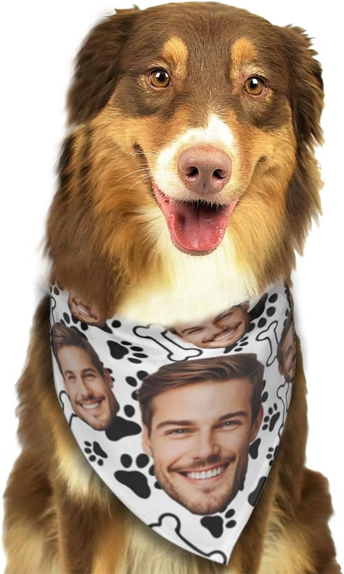 Custom Dog Bandana for Cat Dog Pet Add Your Design Personalized Neckwear - Image 3