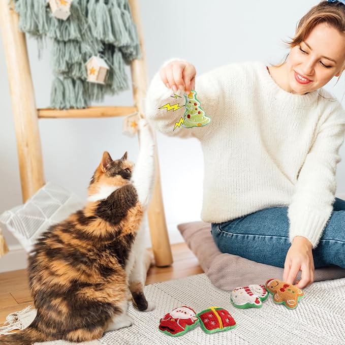 Retro Shaw Christmas Cat Toys, Xmas Catnip Toys - Image 6