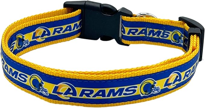 NFL PET Collar Los Angeles Rams Dog Collar, Small Football Team Collar - Image 2