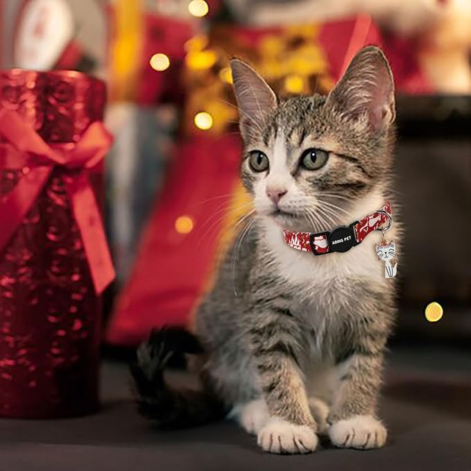 ARING PET 2 Pack Christmas Cat Collars-Cute Cat Collar Breakaway - Image 3