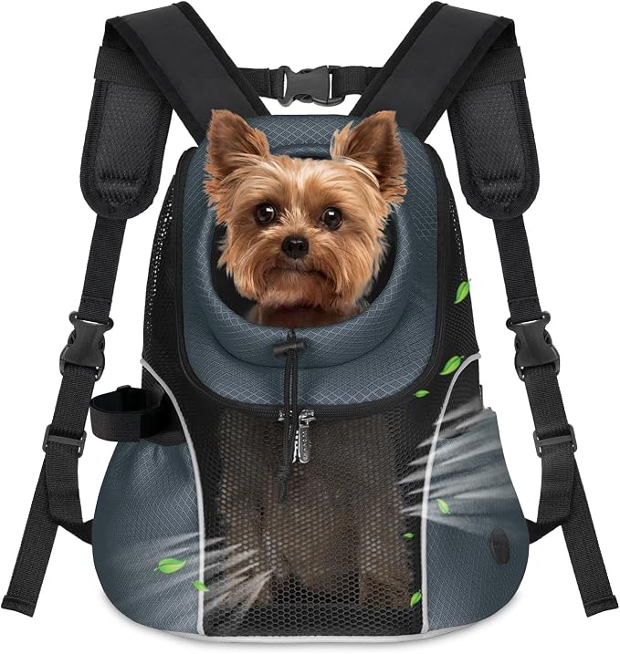 WOYYHO Pet Dog Carrier Backpack Small Dog Front Backpack Ventilated Mesh Dog by WOYYHO