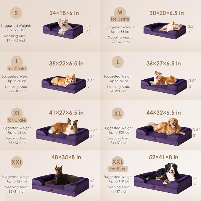 EHEYCIGA Orthopedic XL Dog Beds, Waterproof Memory Foam Dog Bed - Image 2
