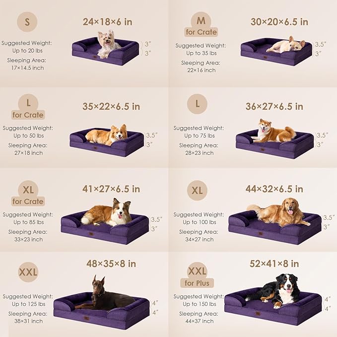 EHEYCIGA Orthopedic Dog Bed for Small Dogs, Waterproof Memory Foam Small Dog - Image 2