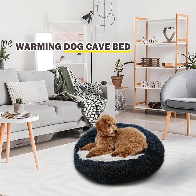 Cat Bed for Indoor Cats, Calming Cozy Cave - Image 6