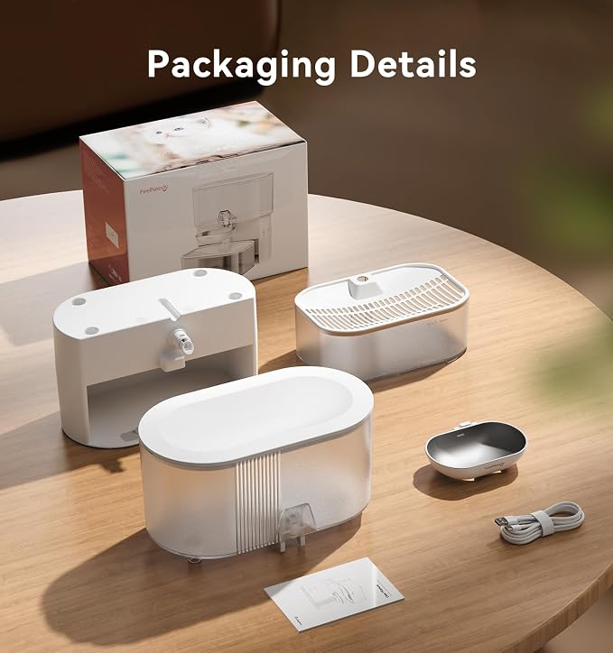 Wireless Cat Water Fountain No Filters, Wastewater Separation, FEELNEEDY - Image 9