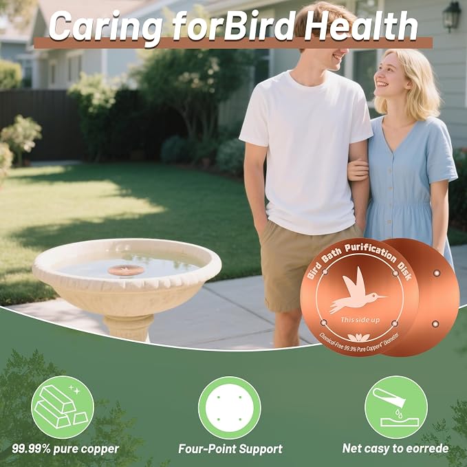 4Pcs Pure Copper Bird Bath Purification Disk, 0.6mm thick, All-Season Safe - Image 6