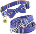 Yizepet Dog Collar and Leash Set-Plaid Puppy Collar by Yizepet