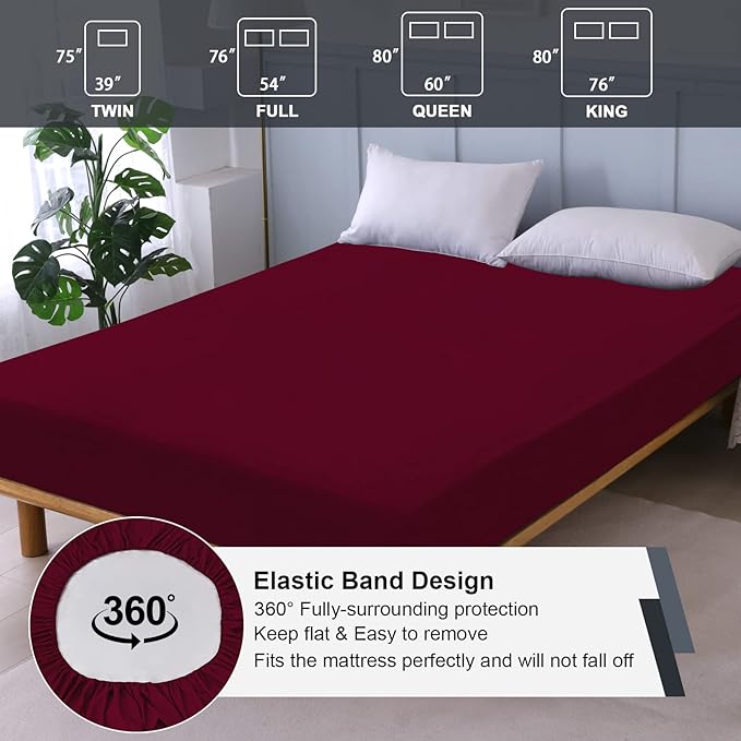 Waterproof Mattress Protector Queen, Fitted Sheet Style Breathable Mattress - Image 5