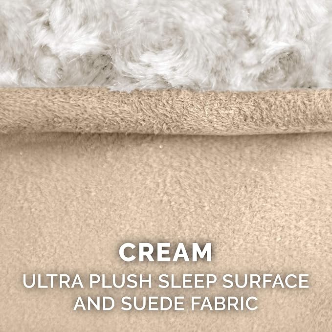 Furhaven Replacement Dog Bed Cover Ultra Plush Faux Fur & Suede Contour Luxe - Image 4
