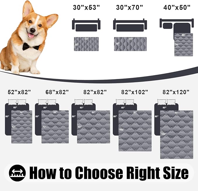 Smiry Waterproof Dog Bed Cover Blanket, Soft Reversible Pet Blanket, Washable - Image 5