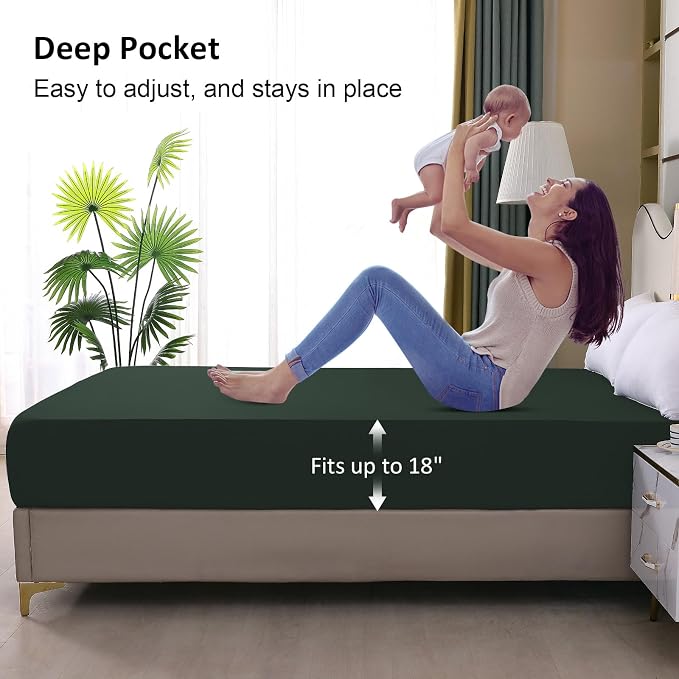 Waterproof Mattress Protector Twin, Fitted Sheet Style Breathable Mattress Cover - Image 4