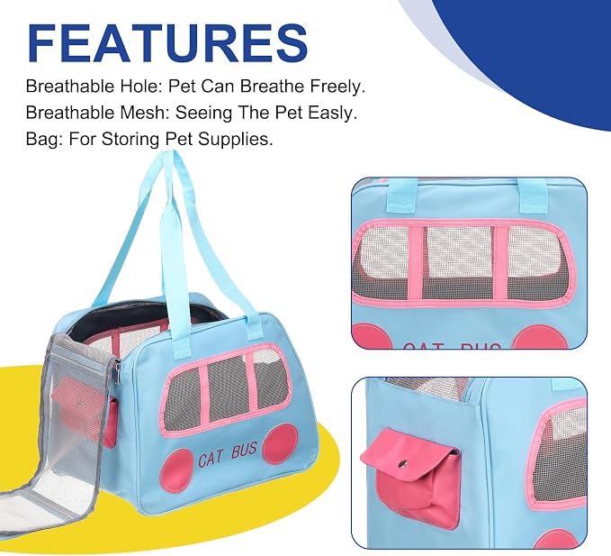Pet Backpack Carrier, Portable and Ventilated, Oxford Cloth, Dogs Cats and - Image 5