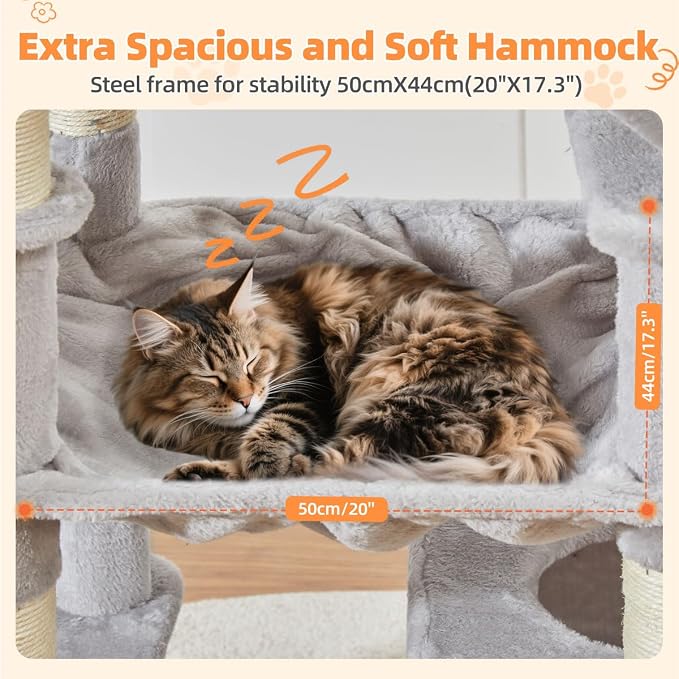Taoqimiao Cat Tree 71-Inch, Cat Tower - Image 4