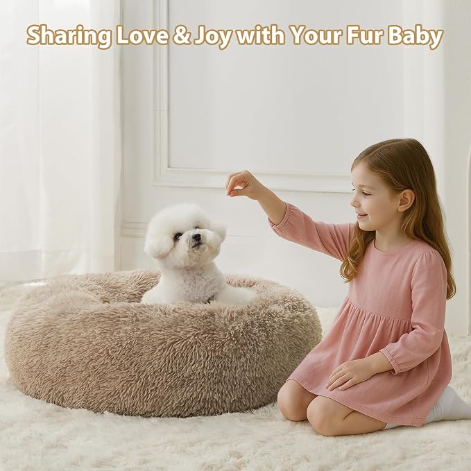 WNPETHOME Calming Dog Bed & Cat Bed, Anti-Anxiety Donut Small Dog Beds - Image 5