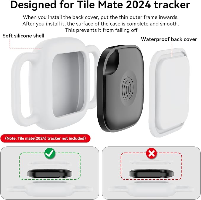 DDJ 2-Pack Dog Collar Holder for Tile Life360 Mate 2022 Tracker, Waterproof - Image 6