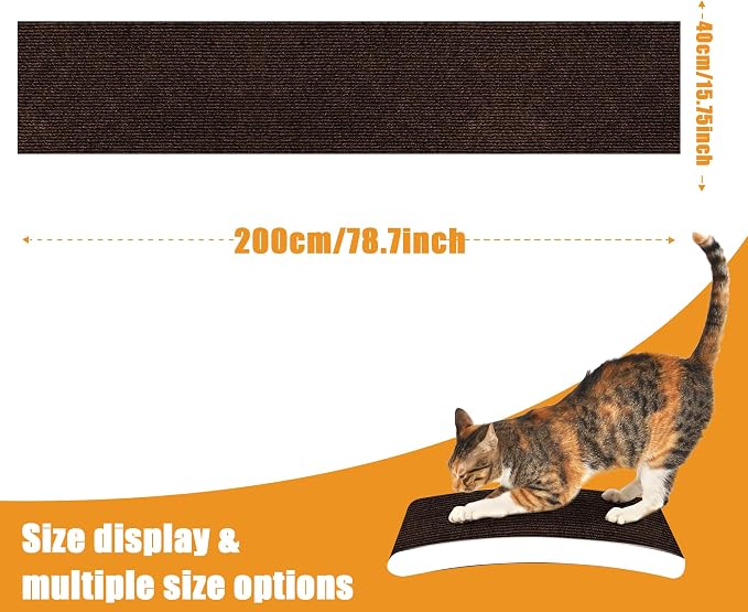 Cat Scratching mat Self-Adhesive, Trimmable Furniture Protector - Image 2