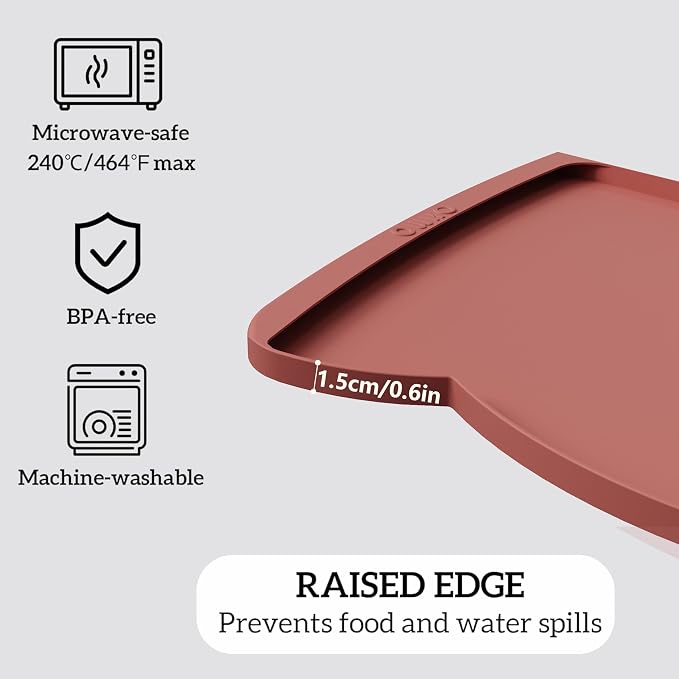 OHMO Dog Food Mat w/Residue Collection Pocket Silicone Pet Feeding Mat - Image 4