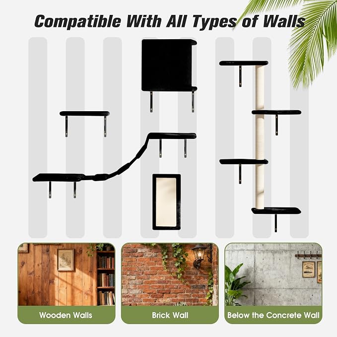 COZIWOW Wall Mounted Cat Furniture, Cat Wall Shelves and Perches, Floating Cat - Image 8