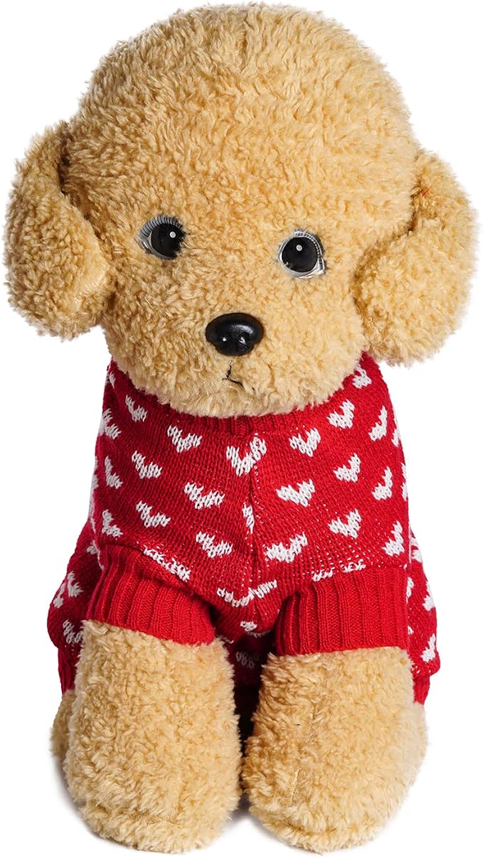 Dxhycc Dog Knitted Heart Sweater Puppy Sweater Warm Soft Pet Holiday Clothes - Image 5