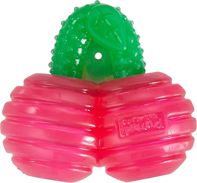 Outward Hound Gummiez Cherries Dog Toy & Treat Stuffer, 4″ x 4″ Cherry-Scent by OutwardHound