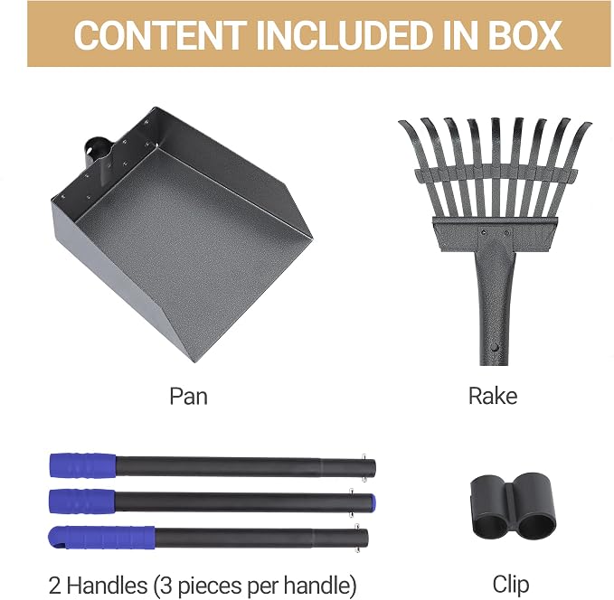 Heeyoo Dog Pooper Scooper, Dog Poop Tray and Rake Set, Pet Waste Removal Scoop - Image 5
