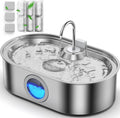 3.4Gal Dog Water Fountain for Large Dogs, 13L Stainless Steel Large Pet Fountain by ECOCONUT