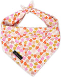 ARING PET Floral Dog Bandana, Spring Summer Daisy Flower Girl Pet Bandana Scarf by ARINGPET