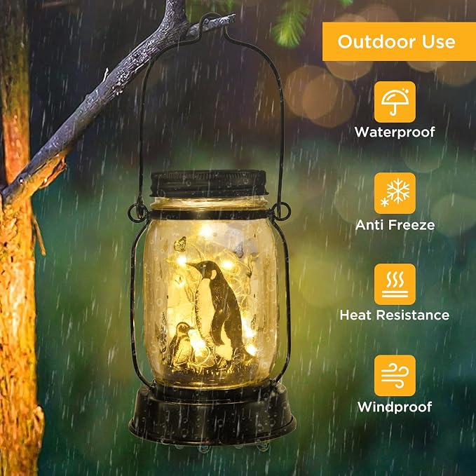 Penguin Gifts for Women/Men Penguin Solar Lanterns Mom Birthday Animal Lovers - Image 6