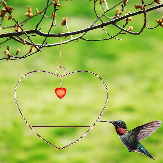 LemonRoad Hummingbird Swing, Tweet Heart Birdie Swing, Copper Hummingbird Perch - Image 7