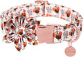 Thanksgiving Dog Collar with Flower, Turkey Cotton Flower Collar by UPURARAPUP