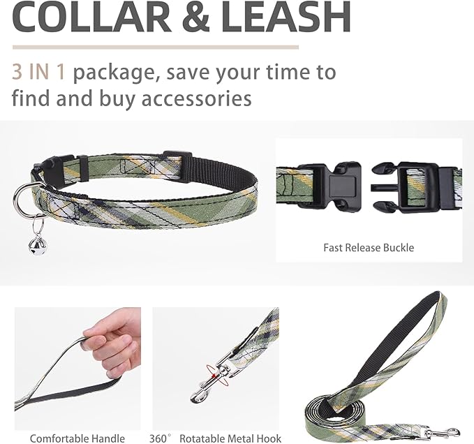 PUPTECK Adjustable Dog Harness Collar and Leash Set Step in No Pull Pet Harness - Image 4