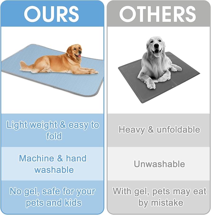 Summer Dog Cooling Mat Washable Ice Silk Self Cool Pad - Image 6