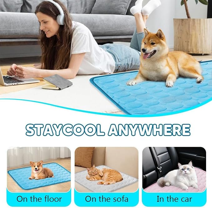 Dog Cooling Mat, Pet Cooling Mats, Summer Cool Pads Pet Mat Outdoor - Image 7