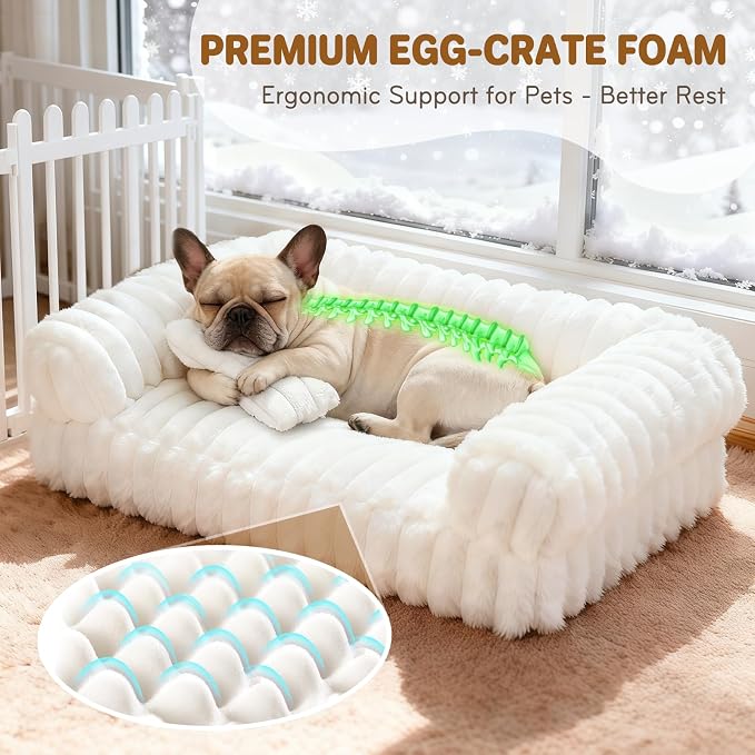 Cat Bed, Cat Beds for Indoor Cats, Winter Self Warming Pet Sofa Bed, Washable - Image 4