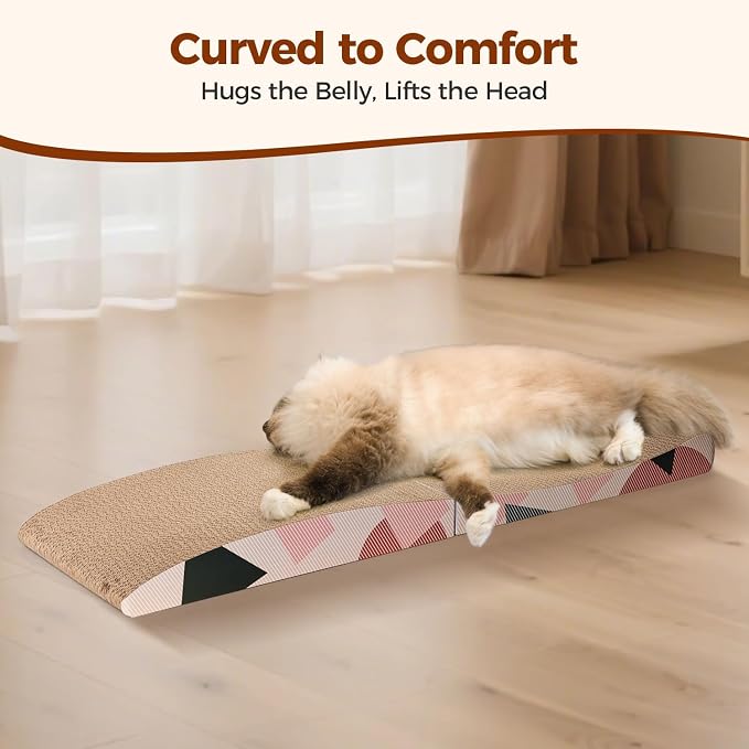ComSaf Cat Scratcher Carboard Pad 32"x10", Large Cat Scratcher Bed - Image 9