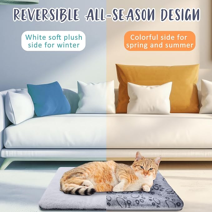 VitalCozy 2 Pack Self Warming Cat Mat Self Heating Pad Bed Reversible Machine - Image 4