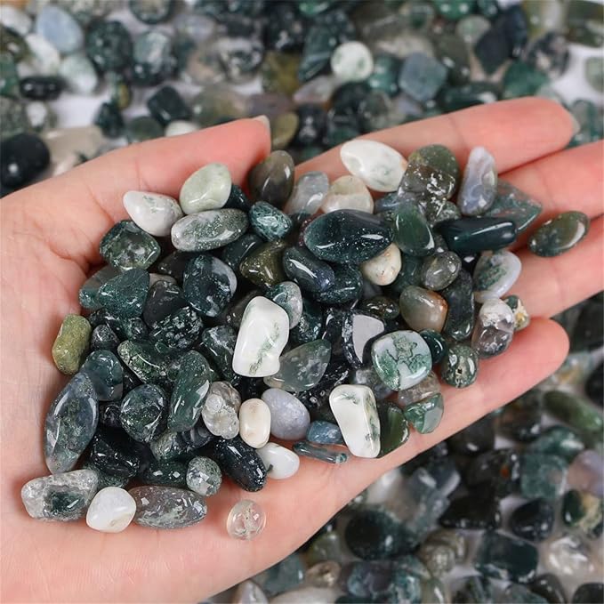 Aquatic Agate Aquarium Gravel Rocks Natural Tumbled Healing Crystal Chips Bulk - Image 2