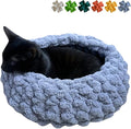 Cat Nest Bed - Premium Self Warming Handwoven Washable Extra Soft Round Cave by Urnat