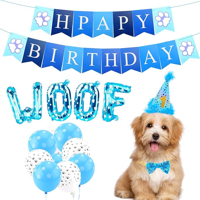 Dog Birthday Party Supplies, Adjustable Dog Bandana Set - Image 7