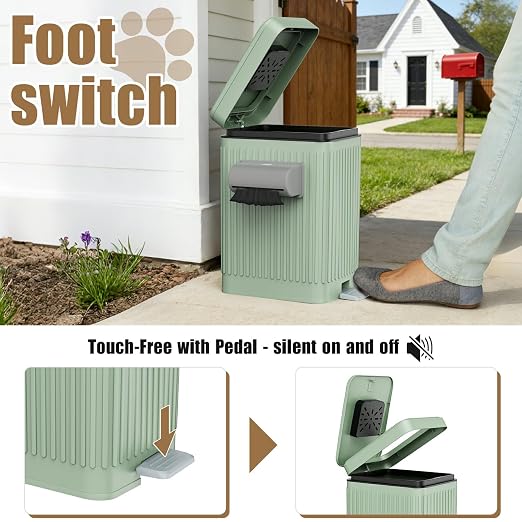 Dog Poop Trash Can for Outside & Indoor, 5L/1.3Gal Small Pet Waste Bin - Image 4