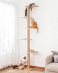 80inch Tall Cat Tree Wall Mount, 15.8in Top Perch Bed by Aechonow