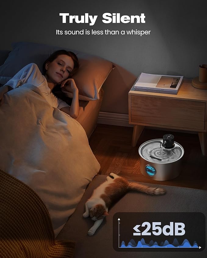 Cat Water Fountain Wireless Cordless: Cat Fountain Battery Operated - Image 7